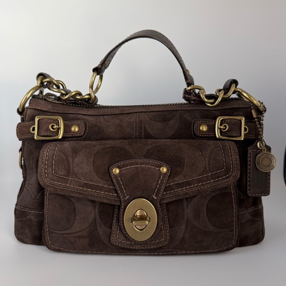 🤎RARE NEW COACH LEGACY SIGNATURE EMBOSSED SUEDE SHOULDER BAG 65TH ANNIVERSARY🤎 - Picture 13 of 13